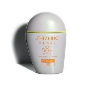 代购：资生堂 新艳阳系列 夏水动力修颜防晒乳BB霜 30ml 银胖子spf50