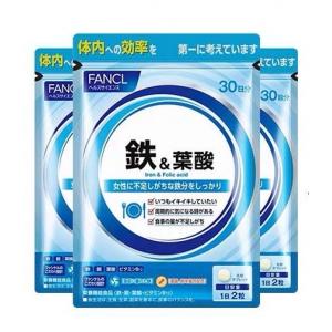 代购 ：Fancl芳珂补铁叶酸片营养素孕妇可用补铁营养素改善贫血60粒30日分型号(5946)