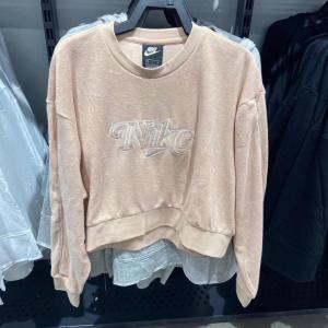 奥莱代购：NIKE 耐克女款米白色卫衣CJ2486-287（断货退款）