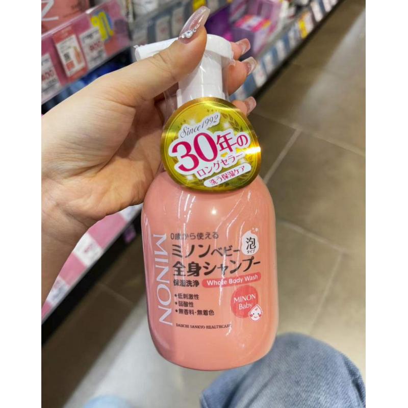 蜜浓MINON 敏感肌肤氨基酸保湿沐浴泡泡 婴幼儿款 350ml