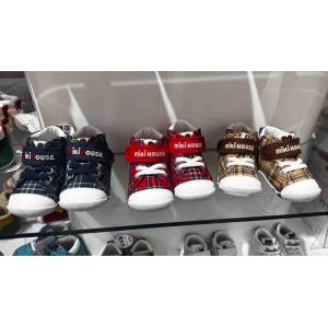 代购：MIKIHOUSE 日本制柜台款 一段学步鞋 格子款拼色 多尺码可选（13-9301-496）