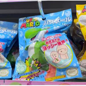 日本万代 马里奥诺库龟盲盒泡澡沐浴球入浴剂 绿色蛋形 苹果香 内含小玩具