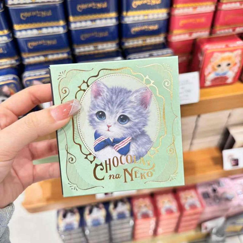 Morozoff by Neko 情人节限定 可爱猫咪罐巧克力礼盒 绿色猫猫 5个入（缺货退款）（任意路线可发）