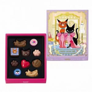Goncharoff 情人节限定 小魔女猫咪巧克力 紫色D款 10个入（缺货退款）（可以发包税）