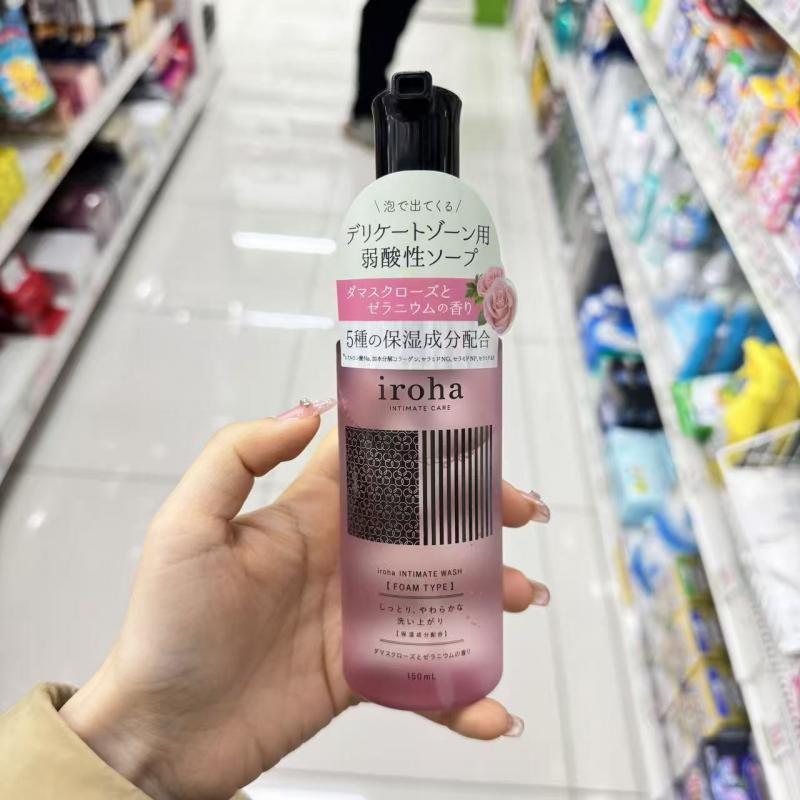 日本iroha 女士私处护理洗护液 泡沫型 玫瑰天竺葵香味 150ml