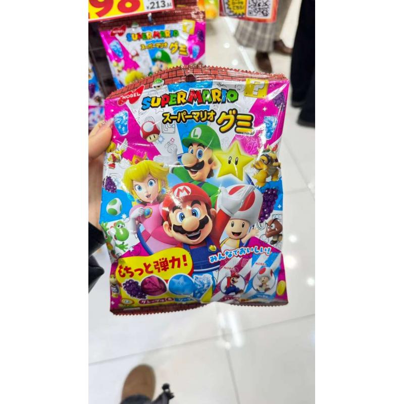 诺贝尔NOBEL 超级马里奥葡萄&汽水味软糖 80g（任意路线可发）
