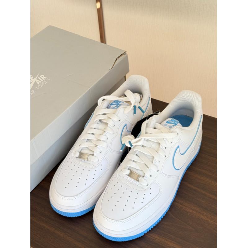 《入库后提交辽宁仓包邮专线》NIKE耐克AirForce1 蓝白（大学蓝） 男款鞋子 全新带吊牌 40.5（255）（盒子有运输瑕疵）